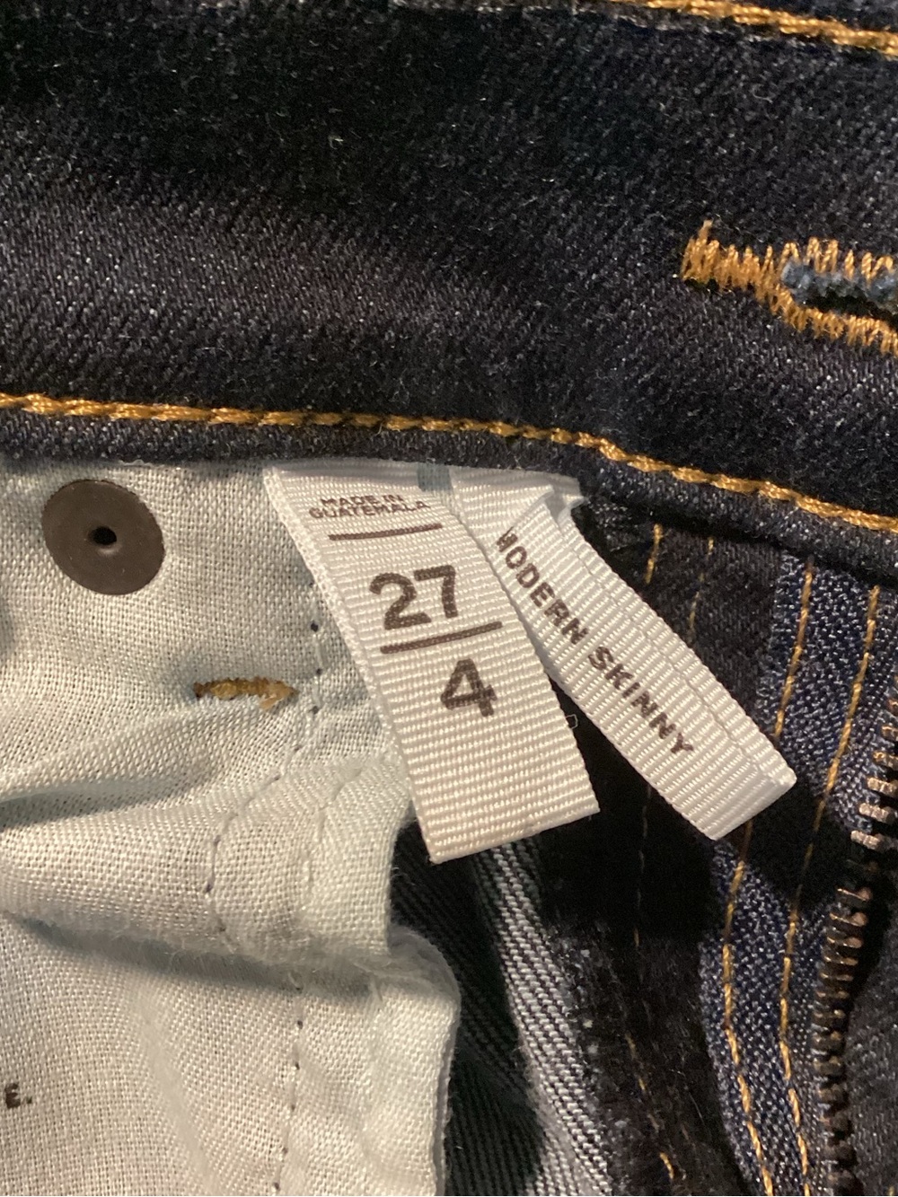 LOFT Indigo Modern Skinny Jeans with Subtle Whiskering,10”rise, sz27/4 - Picture 9 of 11